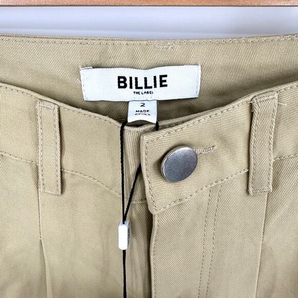 BILLIE the Label Cropped Devon Pants in khaki Size 2 - Picture 3 of 9